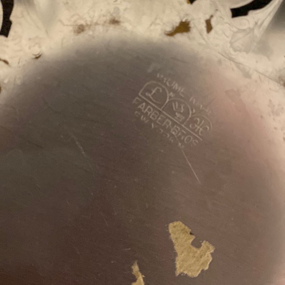 Vtg Farber Brothers New York Krome Kraft Reticulated Oval Basket - Picture 5 of 7